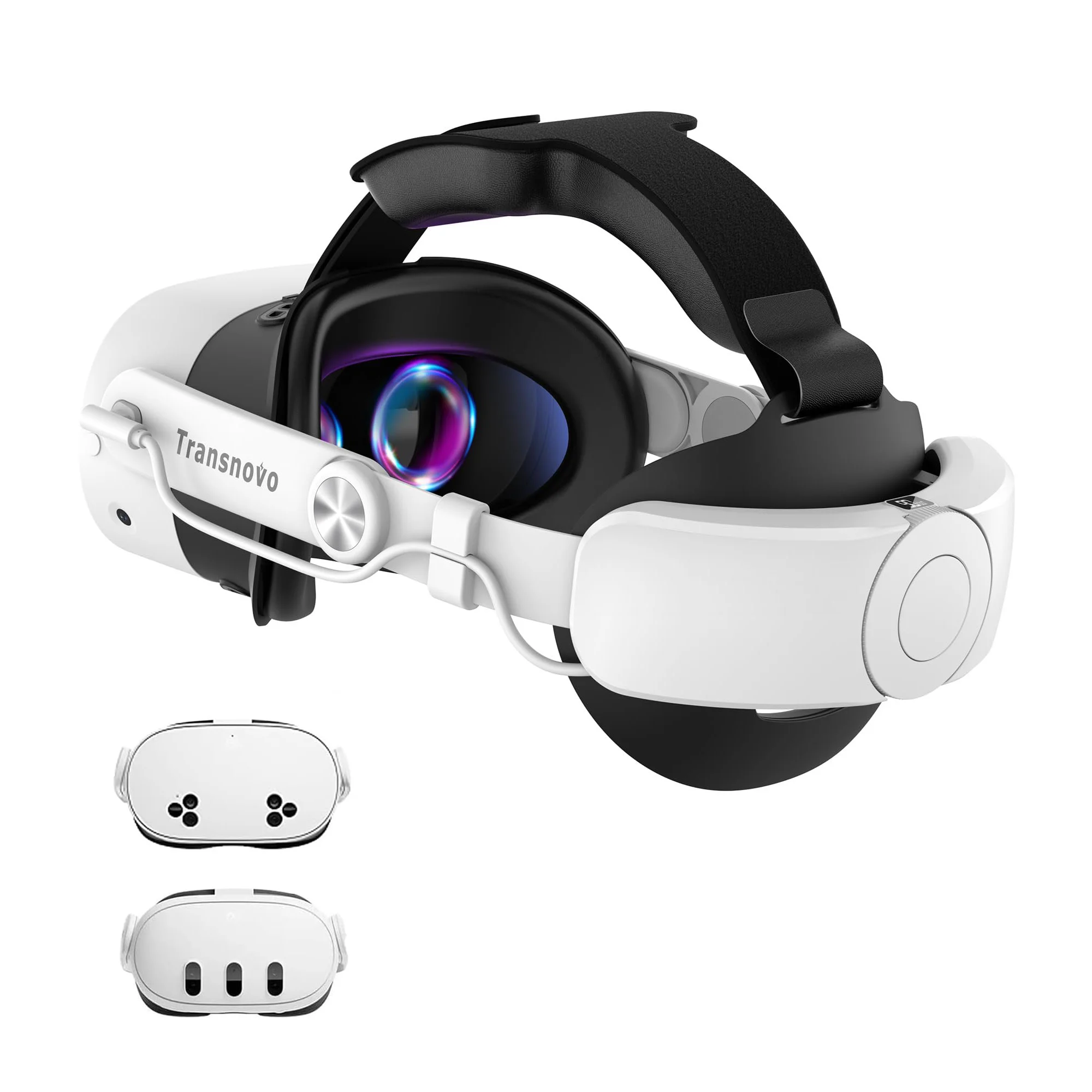 

TRANSNOVO Head Strap Compatible with Meta Quest 3S/3 10000mAh Battery One-Button VR Accessory Digital Display Enhanced Comfort