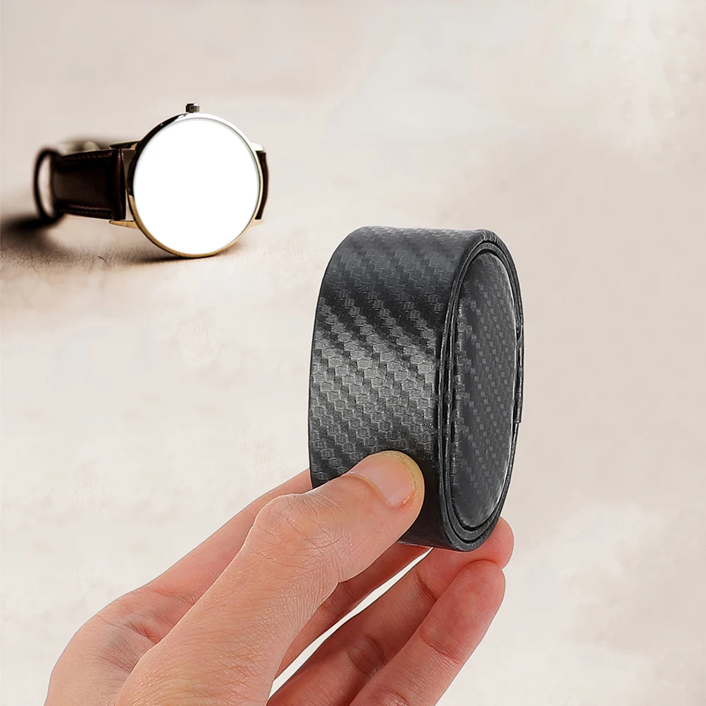 

4pcs Watch Pillow Carbon Fiber Small Cushion Pad for Bracelet Display Jewelry Case Black Decorative Watch Supply