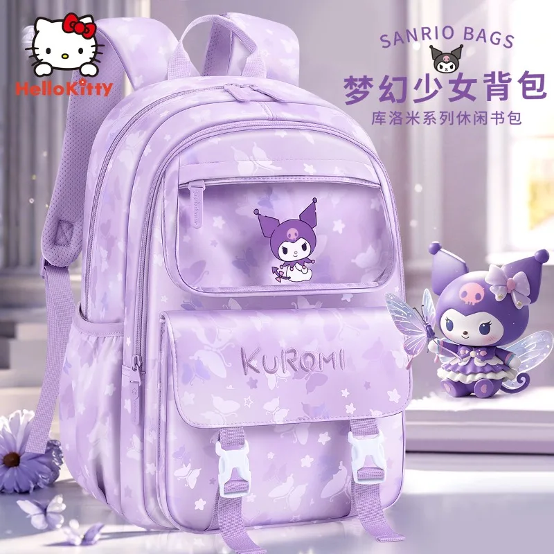 

2025 New Style Girls Kuromi Backpack Large Capacity Suitable for Primary School Girls from Grade 3 to Grade 6 casual fashion