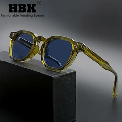 HBK New Square Vintage Sunglasses Men Square Fashion Punk Sun Glasses for Women Outdoor Travel Driving Beach Eyewear UV400