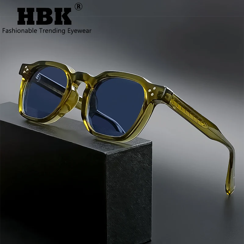 HBK nowe kwadratowe okulary przeciwsłoneczne w stylu vintage męskie kwadratowe modne punkowe okulary przeciwsłoneczne dla kobiet Outdoor Travel Driving okulary plażowe UV400