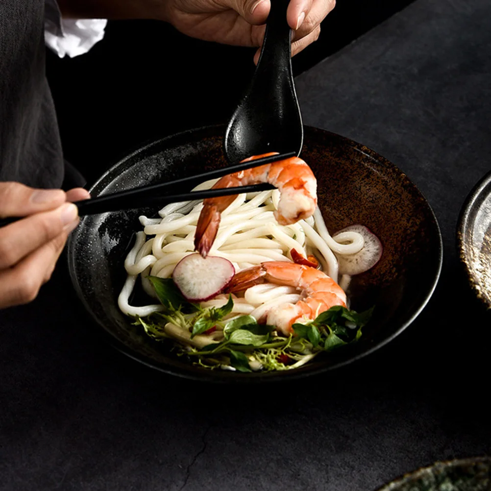 

1Pcs Ceramic Soup Salad Bowl Smooth Surface for Home Restaurant Pasta Cereal Noodle Serving Salad Bowl