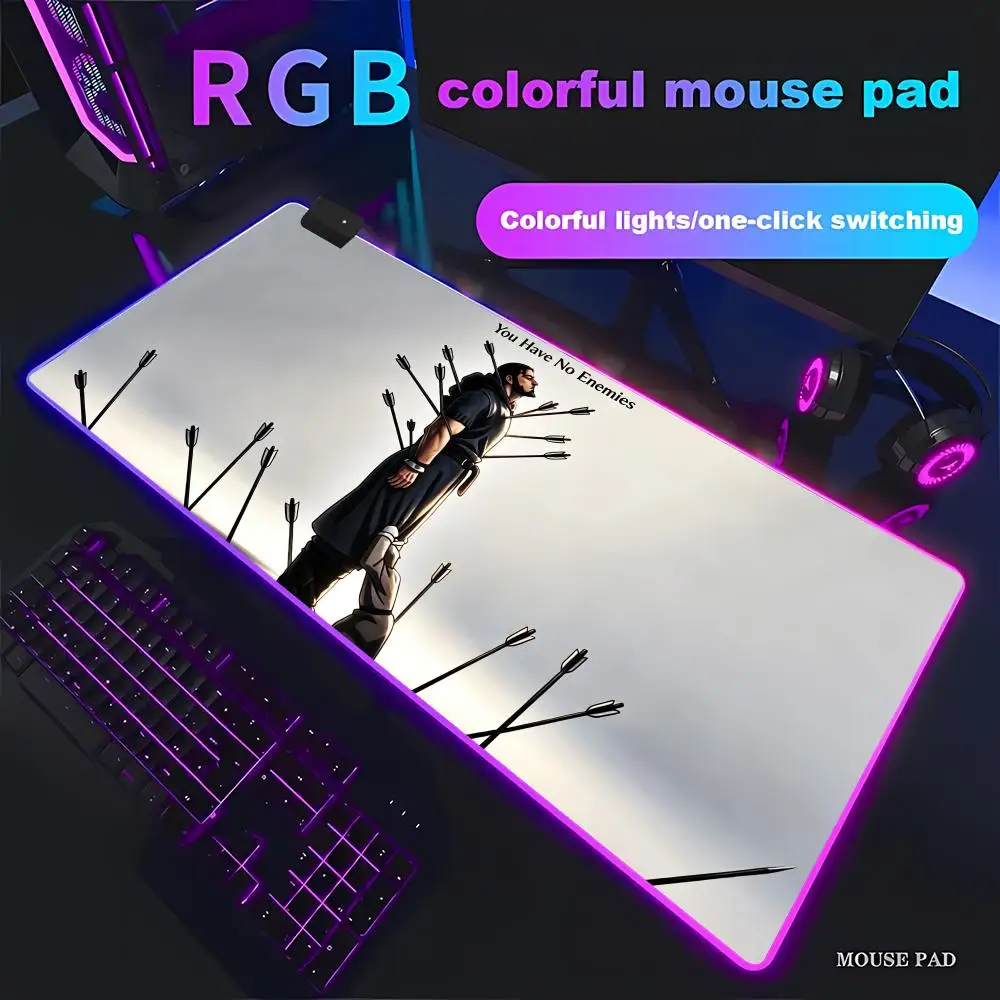 

HYBXAXC Warrior Theme Large Mouse Pad Non Slip Rubber Non Slip Rubber Desk Waterproof Gaming Keyboard Pad for Office Home