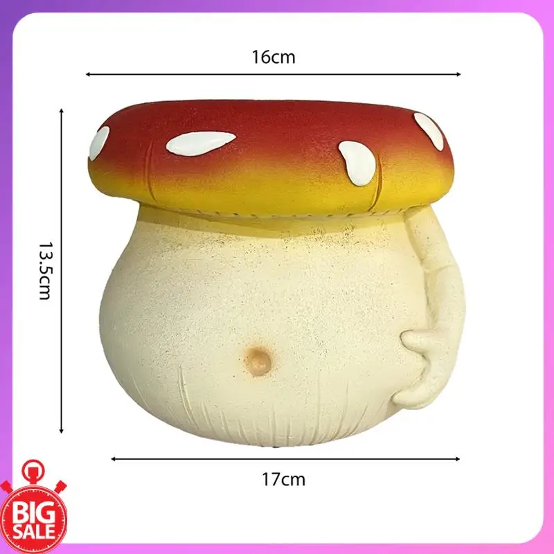 大きな取引かわいいベリーキノコプランター、排水管付きのカラフルでユニークな多肉植物ポット、植物用のレインボー小型ボディフラワーポット