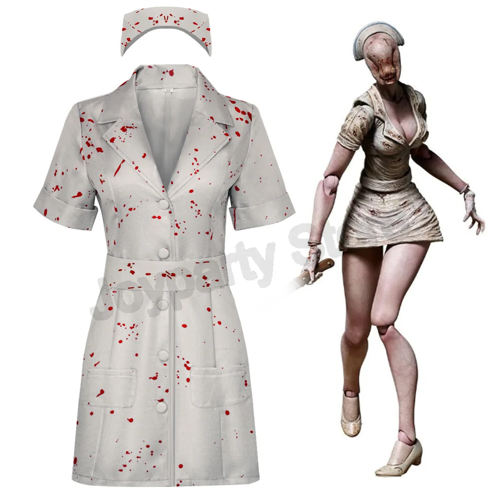 

Thrilling Female Nurse Cos Serving Silent Hill Horror Zombie Nurse Cosplay Costumes Anime Cosplay Thrilling terrifying Cosplay