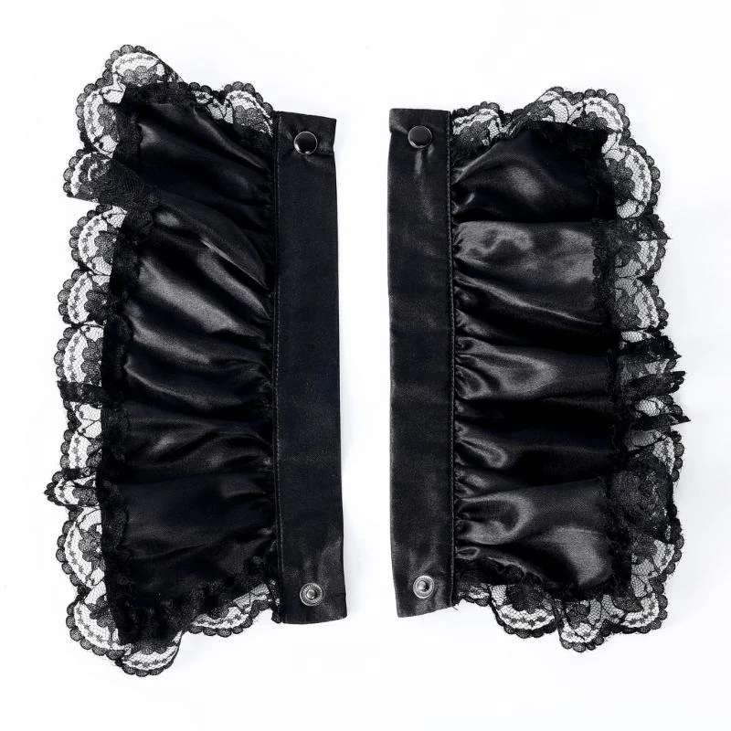 G5ae Jabot colonial victoriano Jabot con collar encaje con volantes con puños muñeca