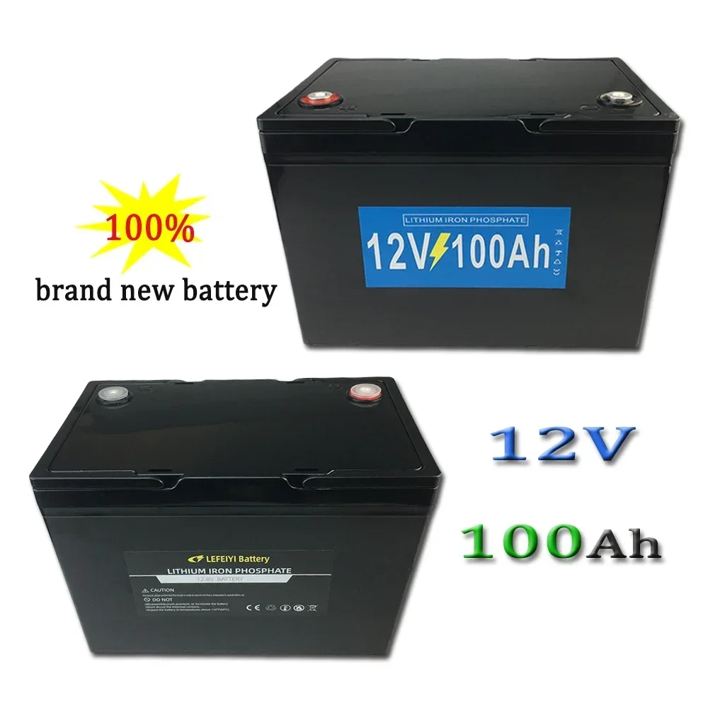 12.8V 100AH LiFePO4 Battery 12V Lithium Iron Phosphate Batteries Cycles inverter Car lighter Universal battery pack