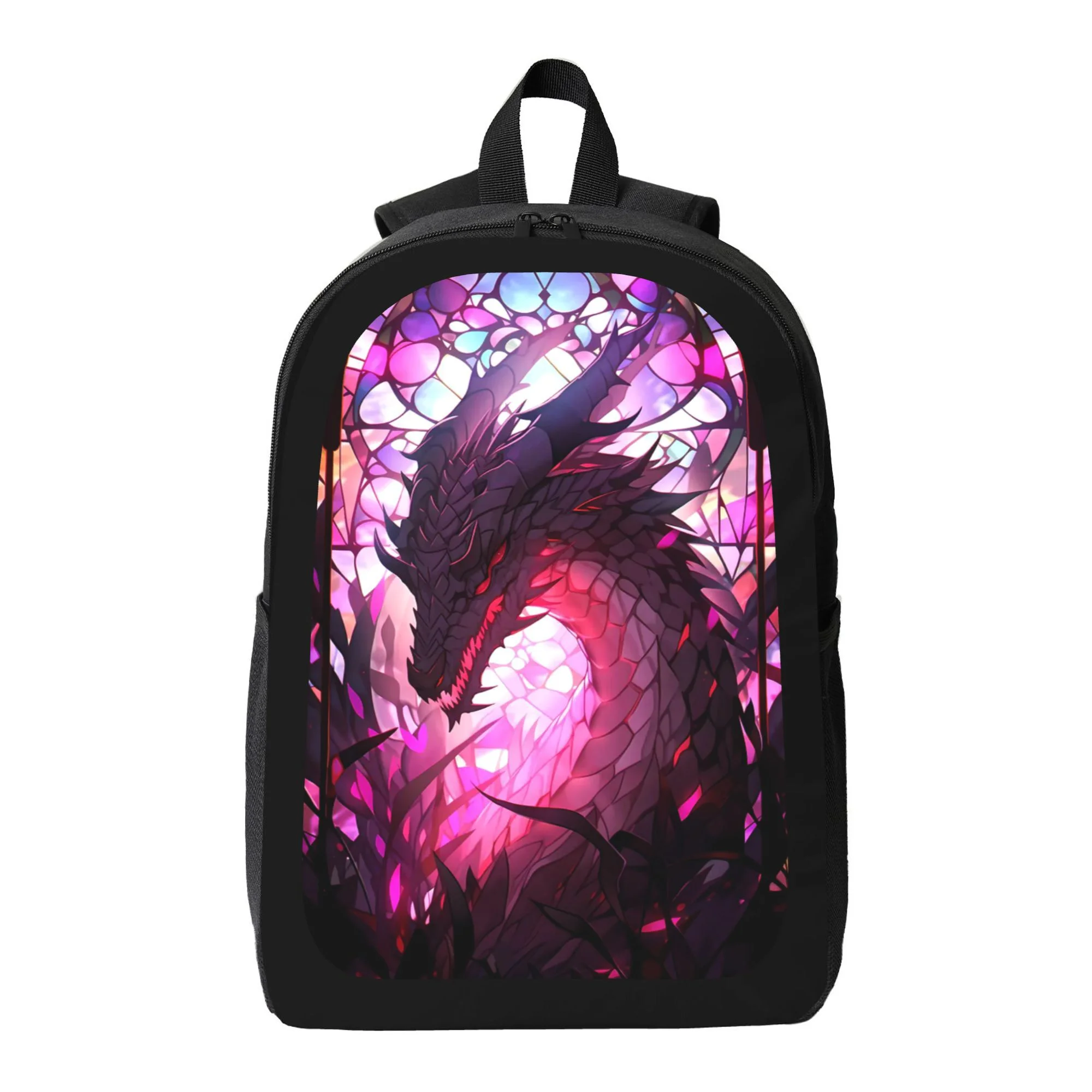 

Japanese Dragon Fantasy Backpack | Large capacity, lightweight, fuchsia dragon design, zipper closure, durable