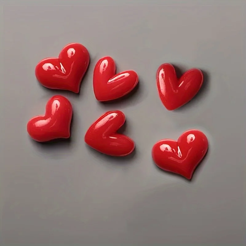 6pcs Strong Metal Heart-Shaped Refrigerator Magnets - Decorative Fridge Magnets for Photos, Memos, Whiteboards