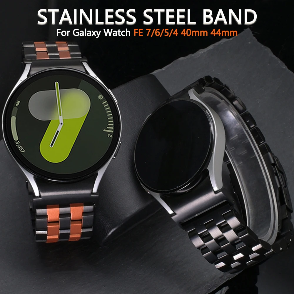 

Quick Fit Stainless Steel Band for Samsung Galaxy Watch 7 6 5 4 40mm 44mm 6classic 47 43mm Luxury Men Strap For GALAXY 5Pro 45mm