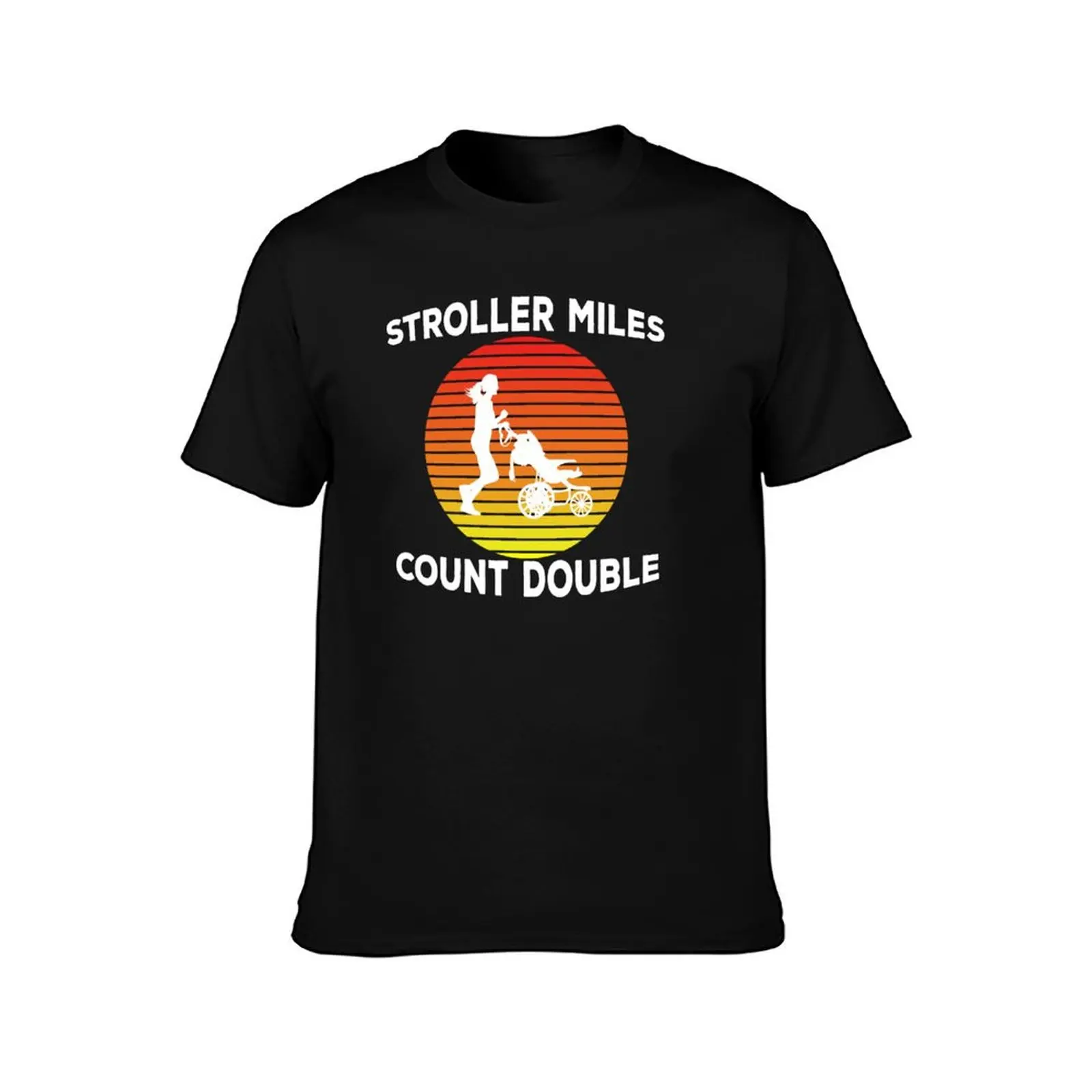 Stroller Miles Count Double / Running Mom / Shirt Runner Gift Marathon Half Marathon Gift for Runner T-Shirt