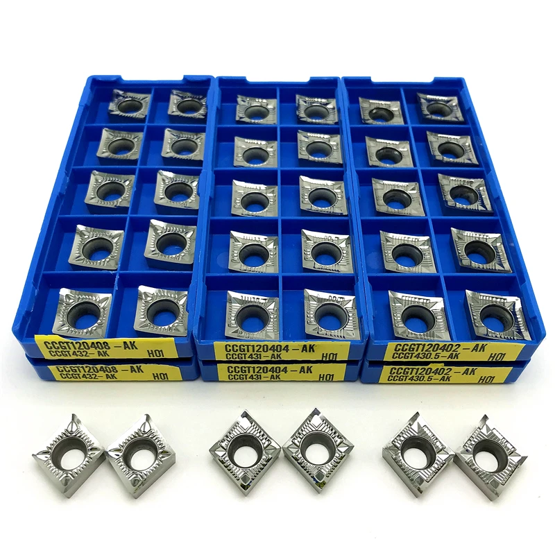 CCGT120402 CCGT120404 CCGT120408 الخارجية تحول إدراج CNC الألومنيوم تحول أداة النحاس الألومنيوم معالجة الخشب قطع