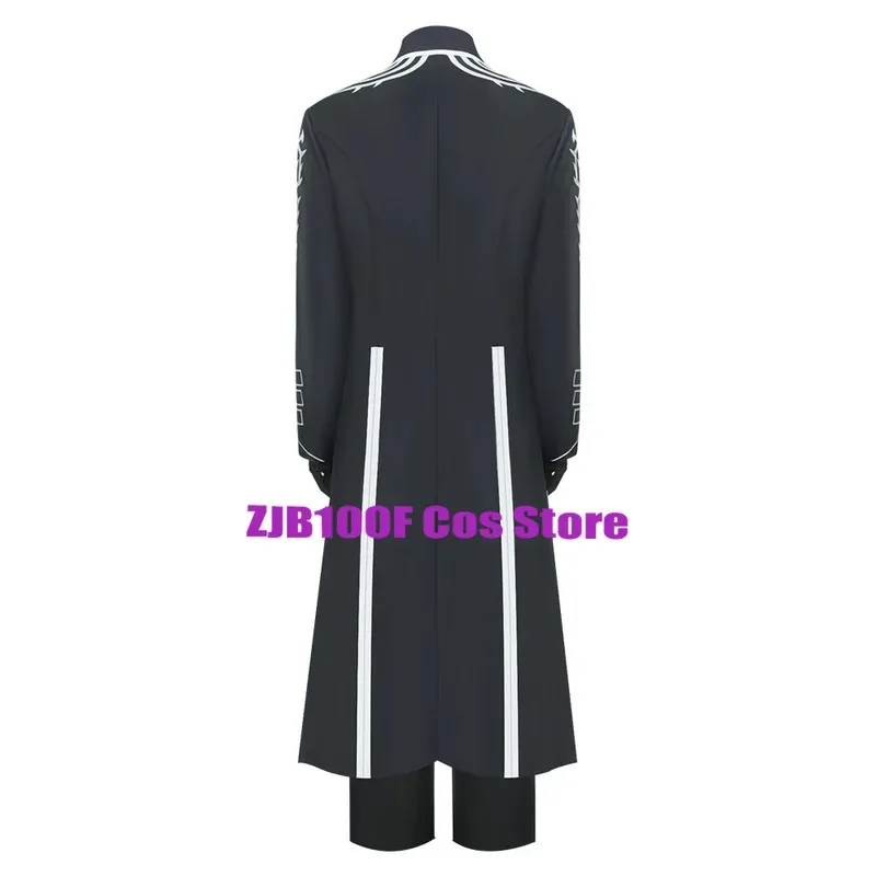ZJB Vergil juego de Cosplay Demon Cosplay hombre Dark Slayer negro gabardina larga uniforme traje con peluca accesorio de juego para hombres