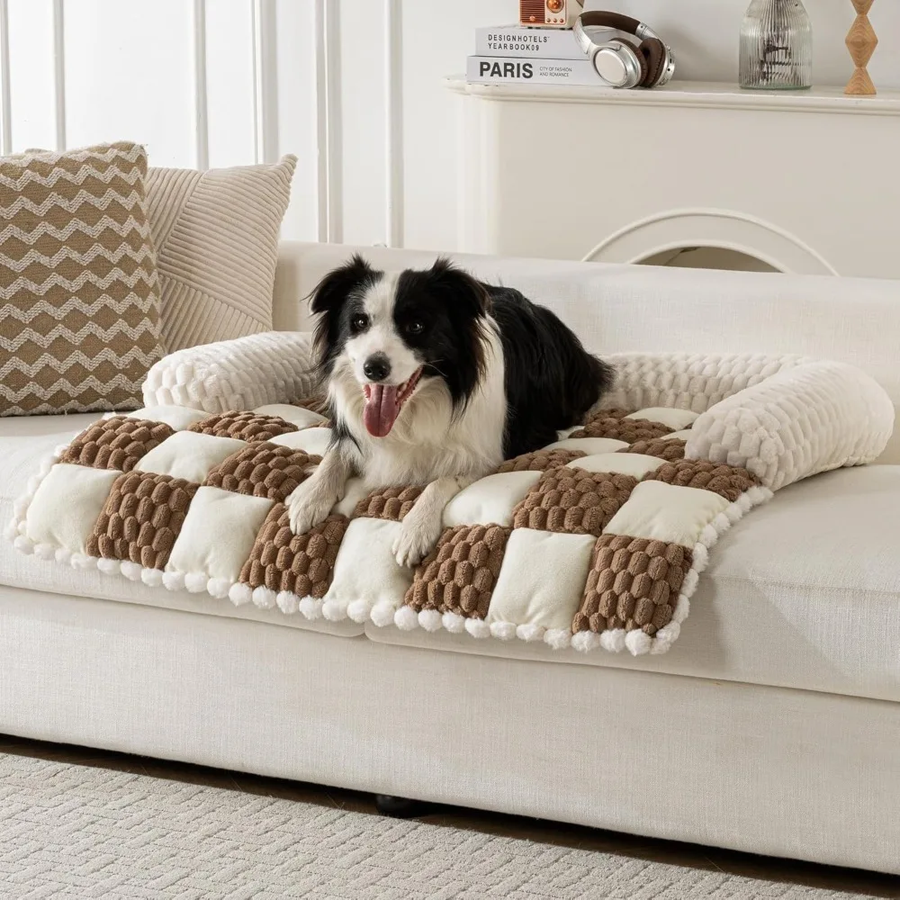 

кровать для дивана для собак, толстый фланелевой чехол для дивана для собак, моющиеся чехлы для дивана, нескользящие