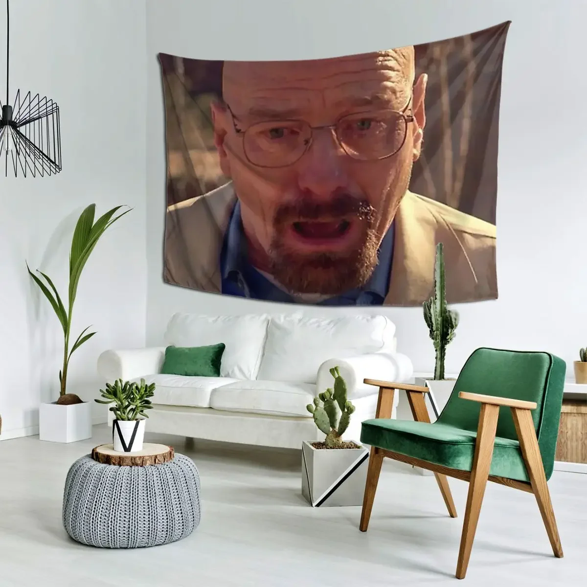 Walter White Mem Tapestry Hippie Wall Hanging Aesthetic Home Decoration Tapestries for Living Room Bedroom Dorm Room