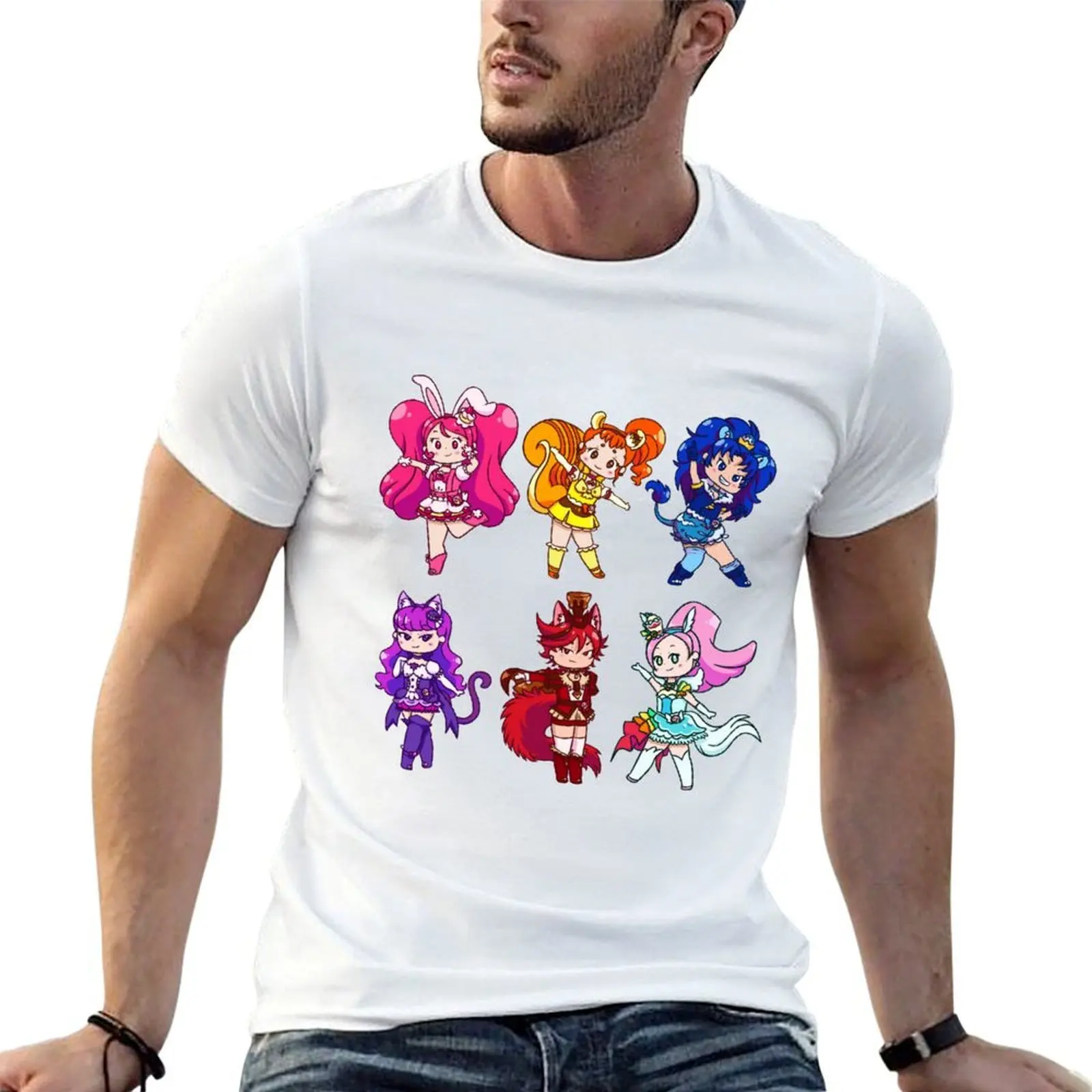 

KiraKira Precure A La Mode T-Shirt anime tshirt man t shirts high quality luxury brand T-Shirt