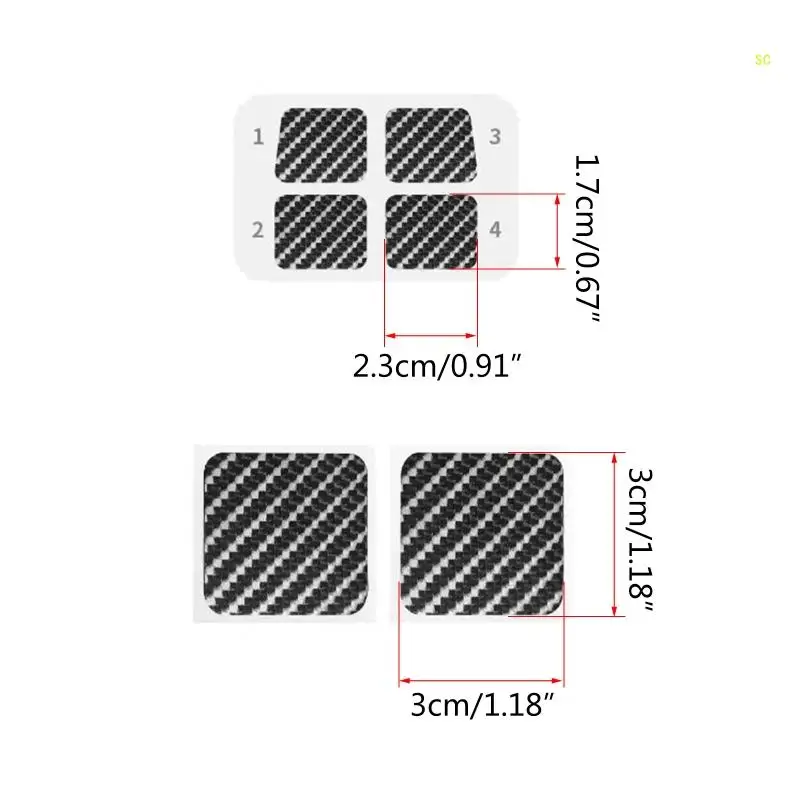 6 Cái/bộ Miếng Dán Bảo Vệ Cho Sàn Hơi Nước Bàn Chuột Chống Trầy Xước Bàn Chuột Da Dropship