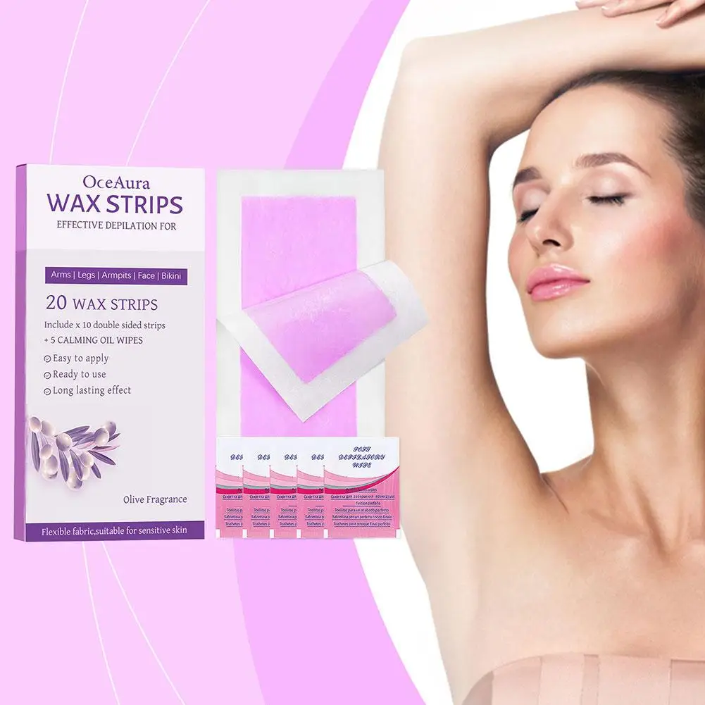 

30Pcs Depilatory Wax Strips For Hair Removal Wax Paper Cold Wax Strips Paper For Face Neck Arm Leg Body Beauty Tools