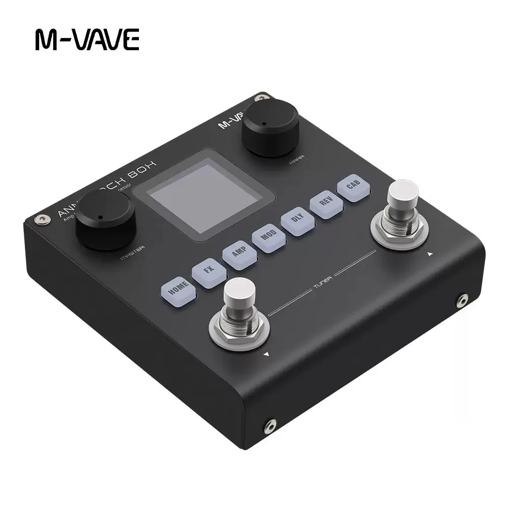 M-VAVE ANNBLACH BOX Effect Pedals Guitar / Bass AMP Modeler Multi-Effects Processor Rechargeable for Electric Guitar Bass