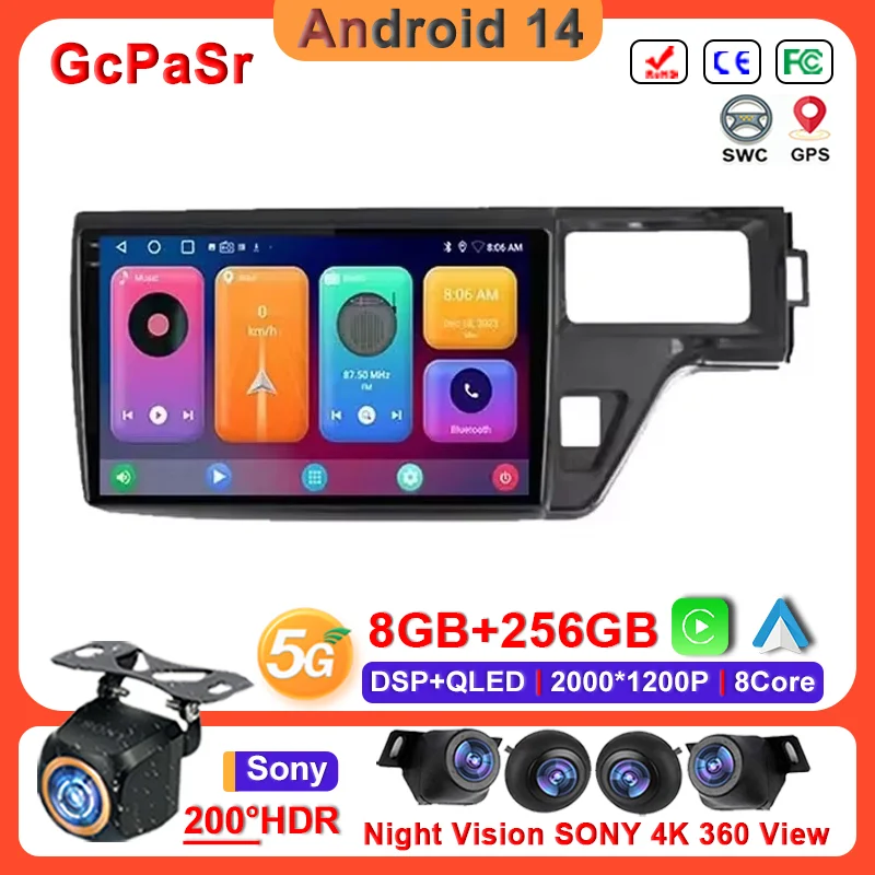 Android 14 For Honda Stepwgn 5 2015 - 2021 Autoradio lettore Multimediale Stereo Navigazione GPS Screen No 2Din DVD Car