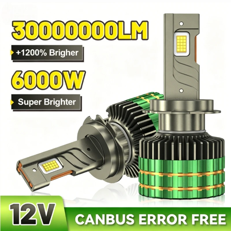

H4 LED Headlight H7 H1 H11 H8 9005 HB3 9006 HB4 9012 HIR2 9054CSP Canbus Car Lamp Fog Lamp 30000000LM 6000K 12V Led Headlamp