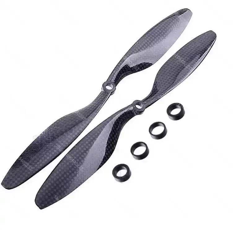 Hélices de fibra de carbono 3K de 9, 10 y 12 pulgadas (9x4.7, 10x4.5, 12x4.5) de 2 y 3 palas, tipo APC CW CCW para cuadricóptero/hexacóptero/dron.