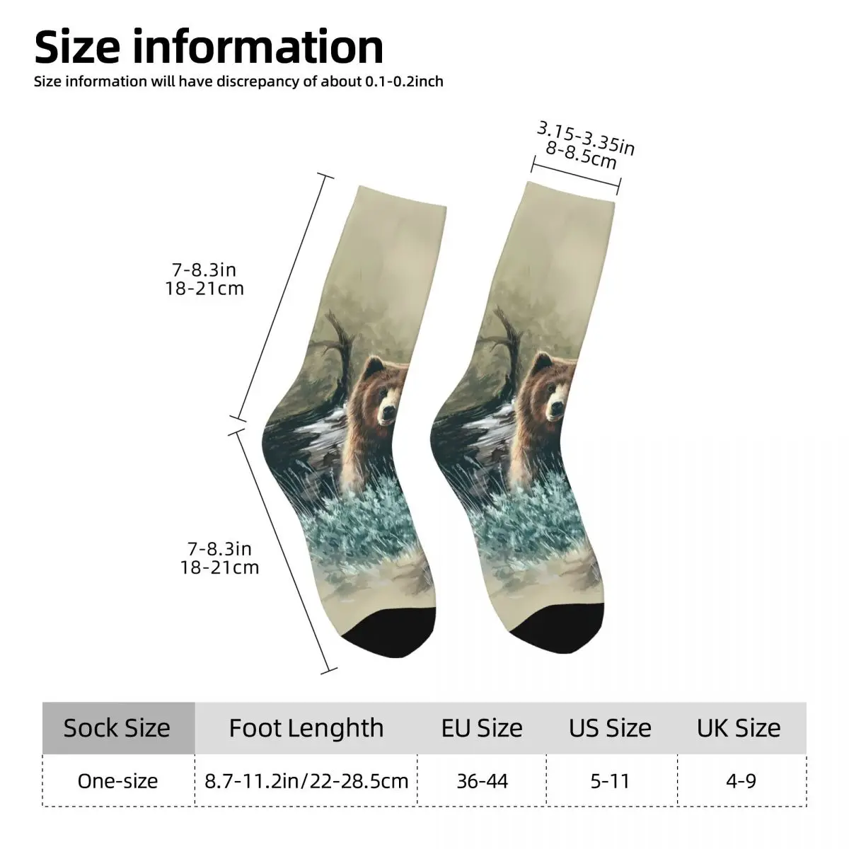 Raccoon Sock Printed Man Polyester