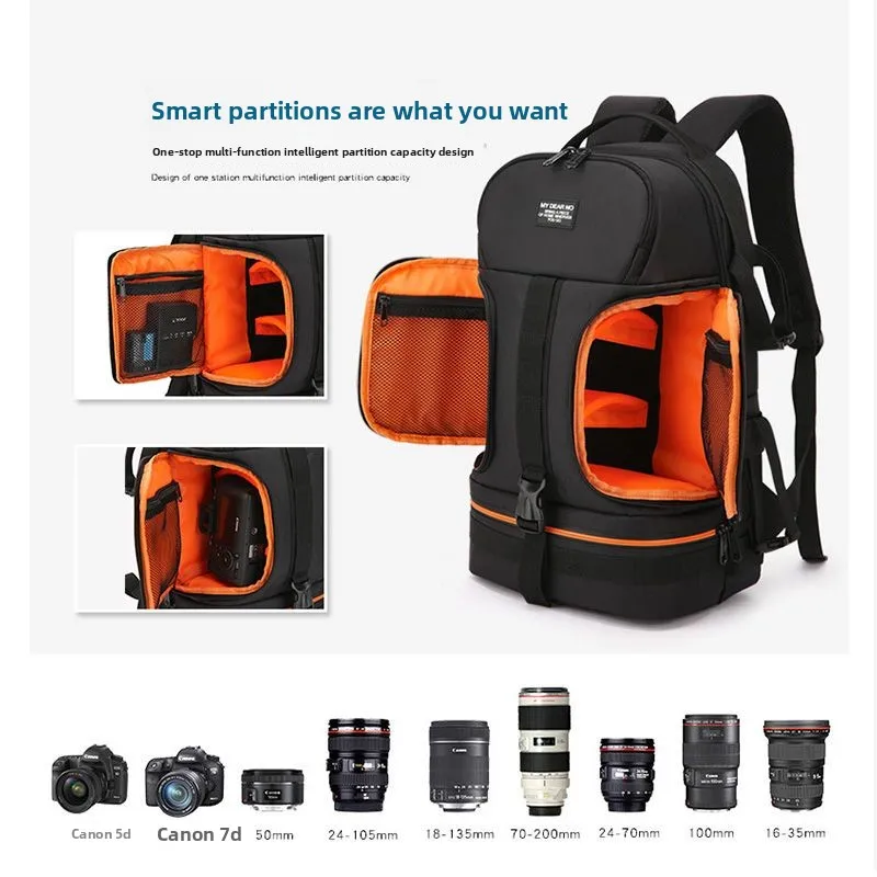 

Camera backpack, travel bag, mobile phone camera, DSLR and mirrorless camera, laptop, DJI drone, photographer backpack