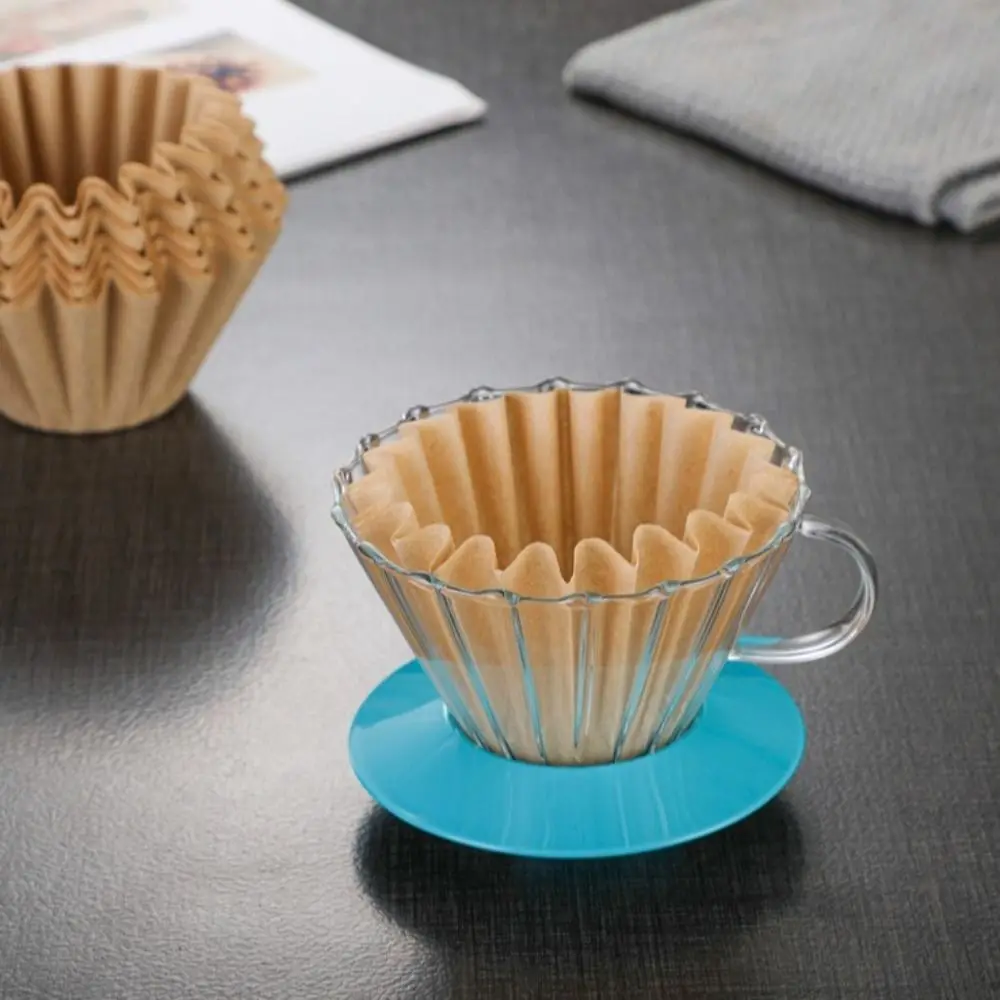 

50Pcs/Box Disposable Coffee Filter Paper Cake-type Hand-wash Coffee Powder Filter Bag Double Sided Wrinkles Deepen Texture
