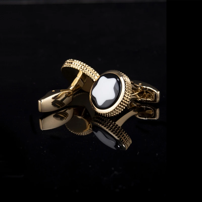 FLEXFIL Luxus-Hemdmanschettenknöpfe für Herren, Marken-Manschettenknöpfe, Gemelos, hochwertige runde Manschettenknöpfe für Hochzeiten, Schmuck – Detail 11