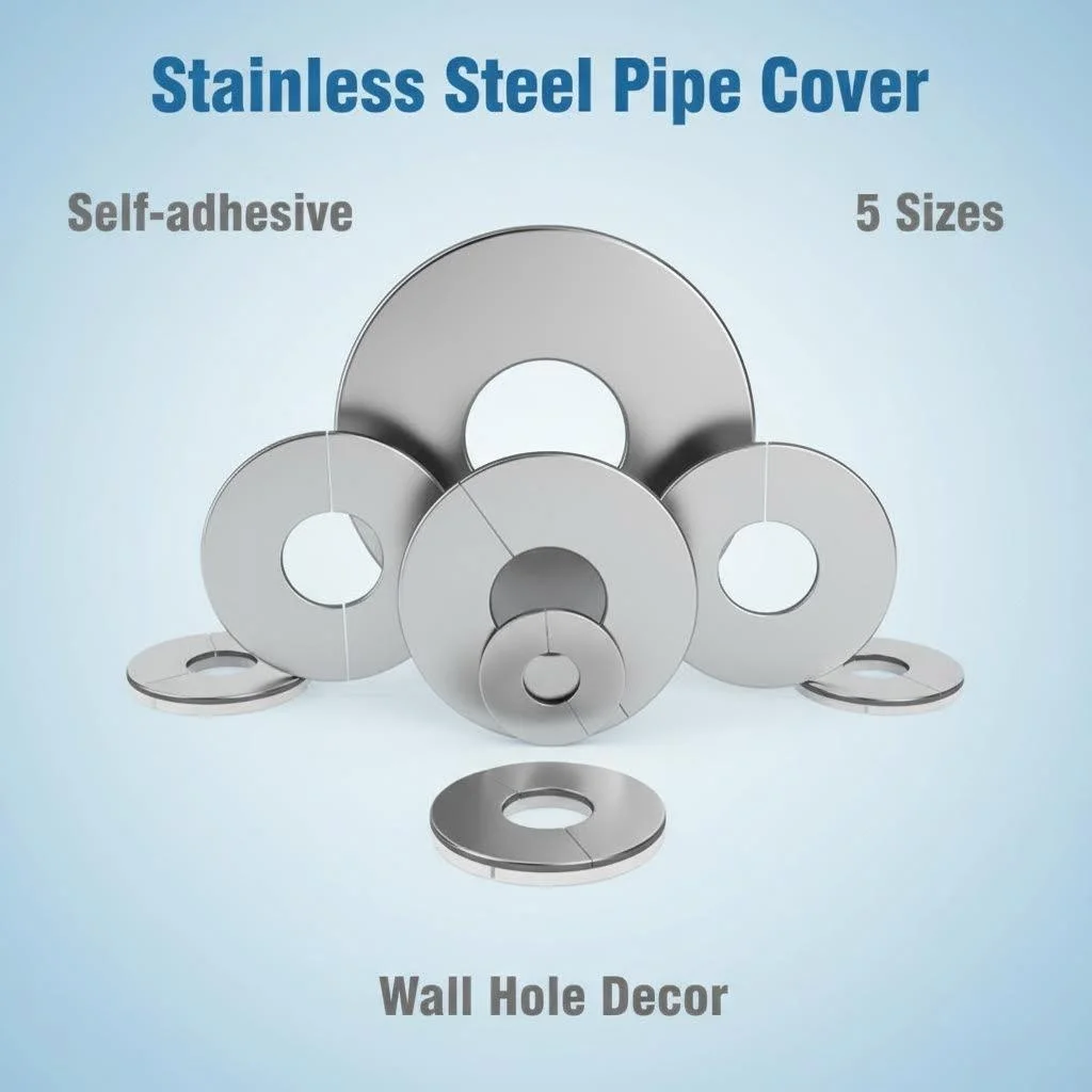 Stainless Steel Decorative Cover Faucet Pipe Gas Water Heater Cover Shower Cover For Gas Wall Boiler Extractors Exhaust Holes