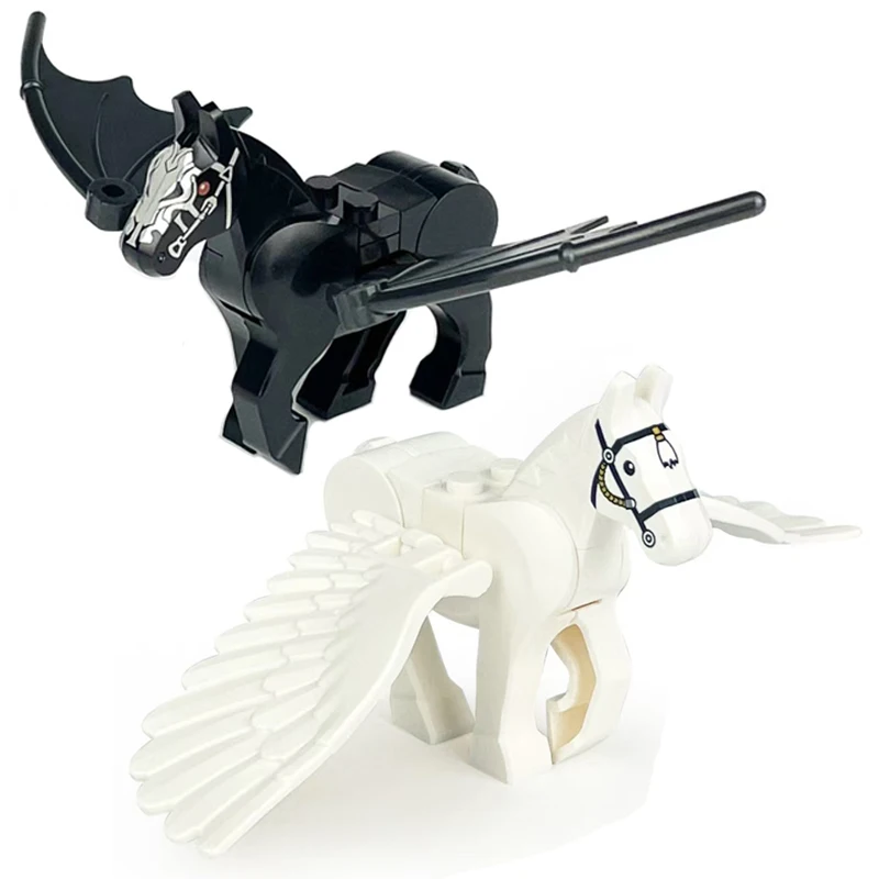 매직 씬 페가수스 위나스 빌딩 블랙 화이트 워호스 말 부품 모델 세트 어린이용 키트
