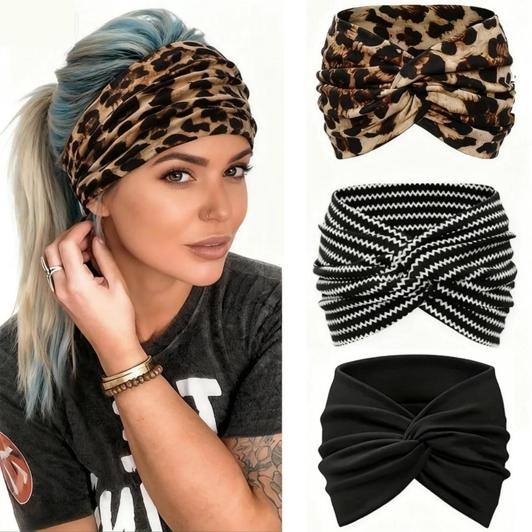 AliExpress NONE Loose Sports Headband for Women, Yoga Elastic Headband for Running, Tied Headband for Sports Hair Accessories