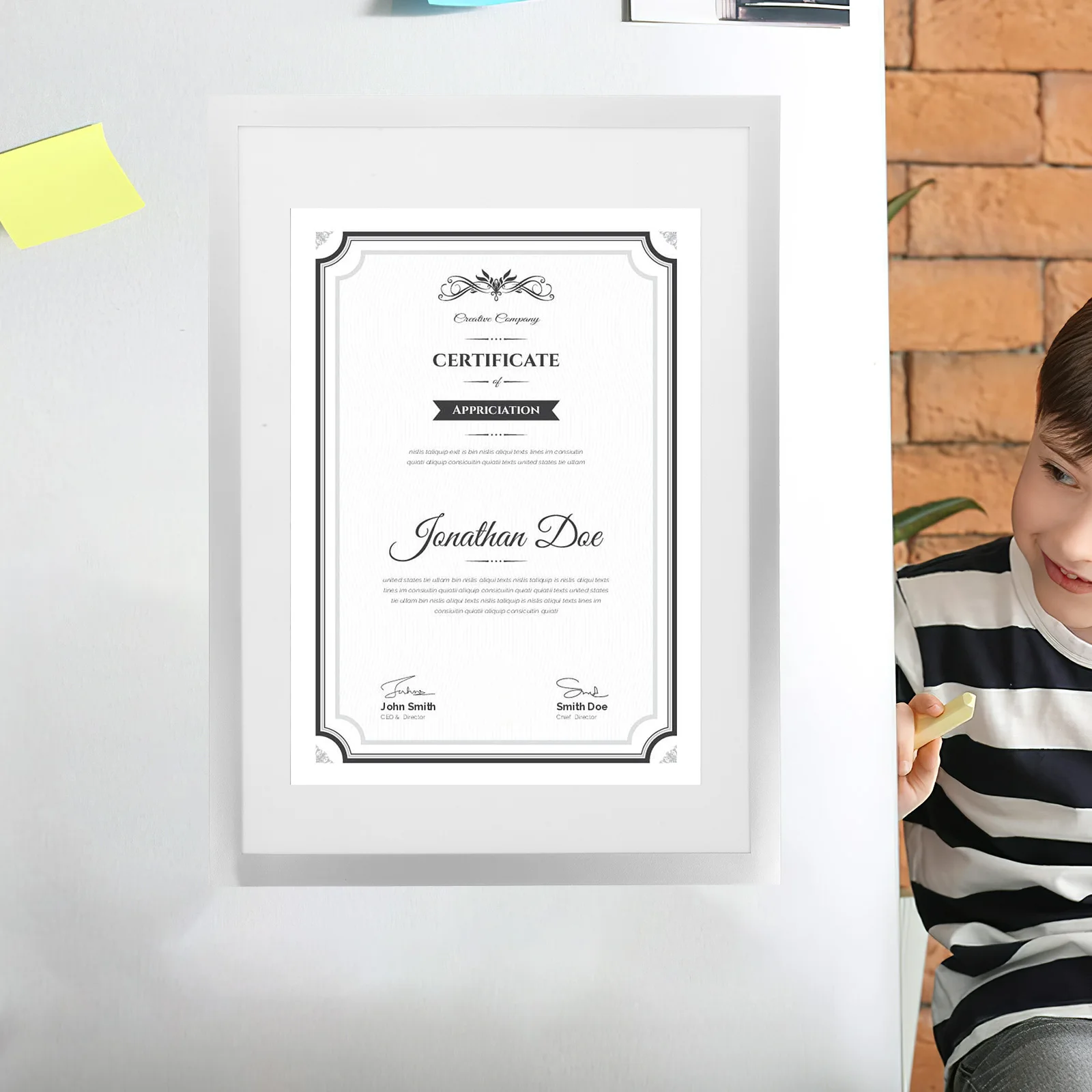 

Magnetic Display Frame A3 Gold Self Adhesive Picture Frame Magnetic Sign Holder for Home Office Refrigerator Decor