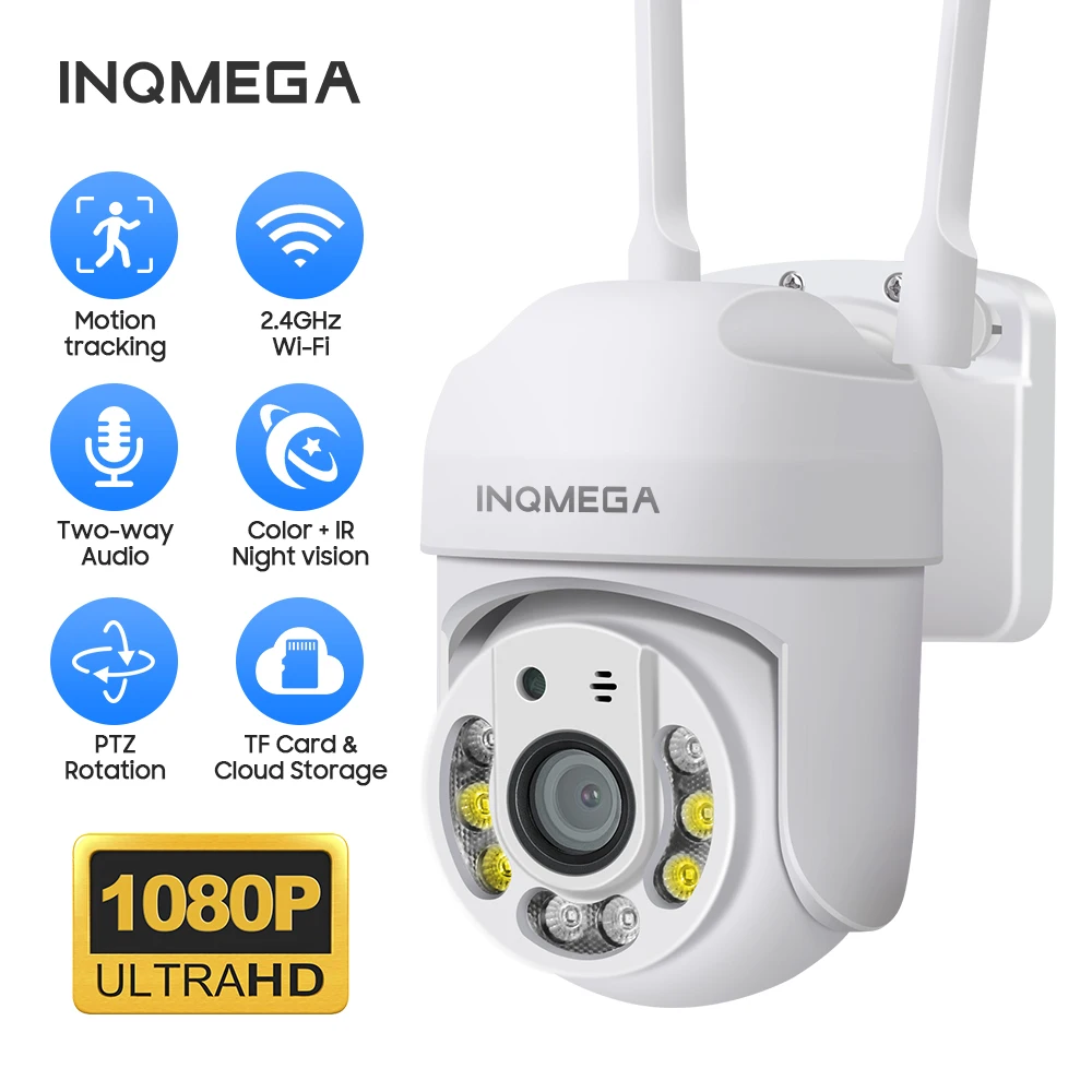 

INQMEGA MINI Cloud 1080P PTZ Speed Dome Wifi Camera Outdoor 1080P Auto-Tracking Camera Wireless Camera Home Surveillance IP Cam