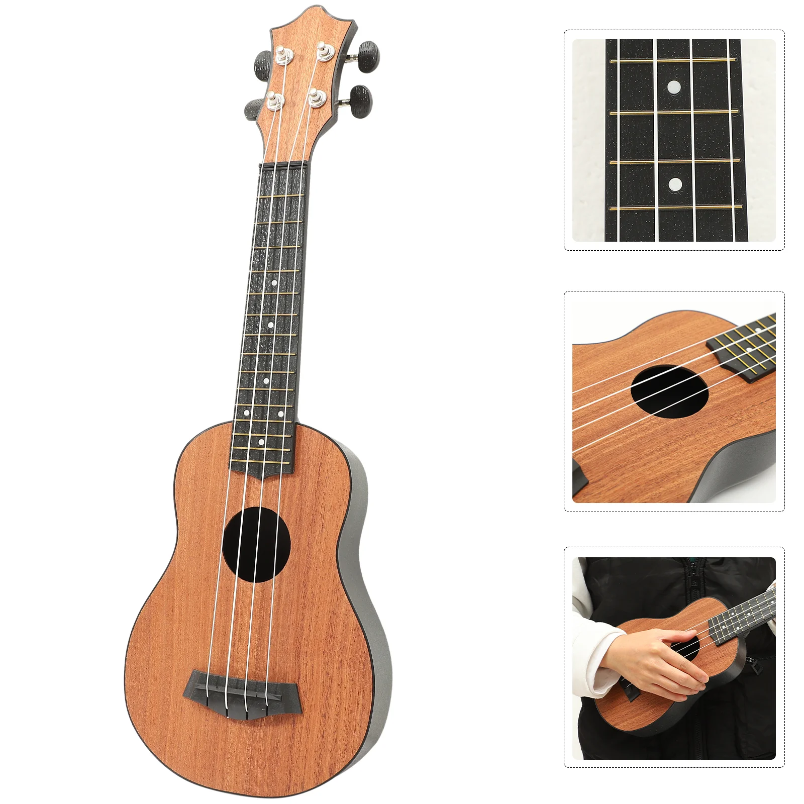 

Four String Ukulele Kindergarten Children Aldult Acoustic Kids Guitar Playing Carbon Fiber for Beginners Lovely