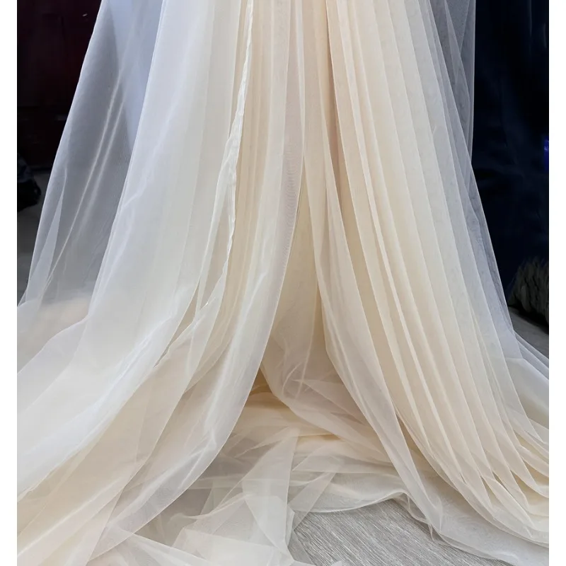 

1.6m/3m Wide, New High-quality Three Color Encrypted Hanging Soft Mesh Handmade DIY Scene Wedding Decoration Dress Fabric