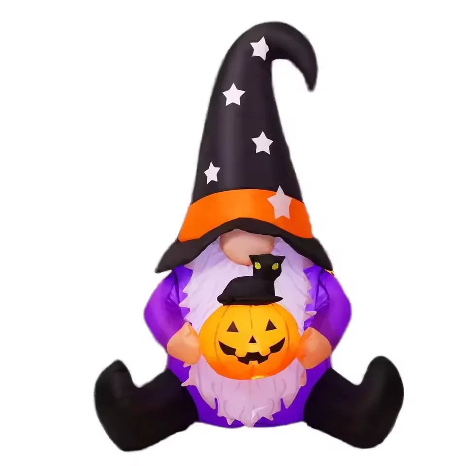 5FT Halloween fairy Inflatable Toys Indoor and Outdoor Decorations Pumpkin Decorations with Built in LED Lights
