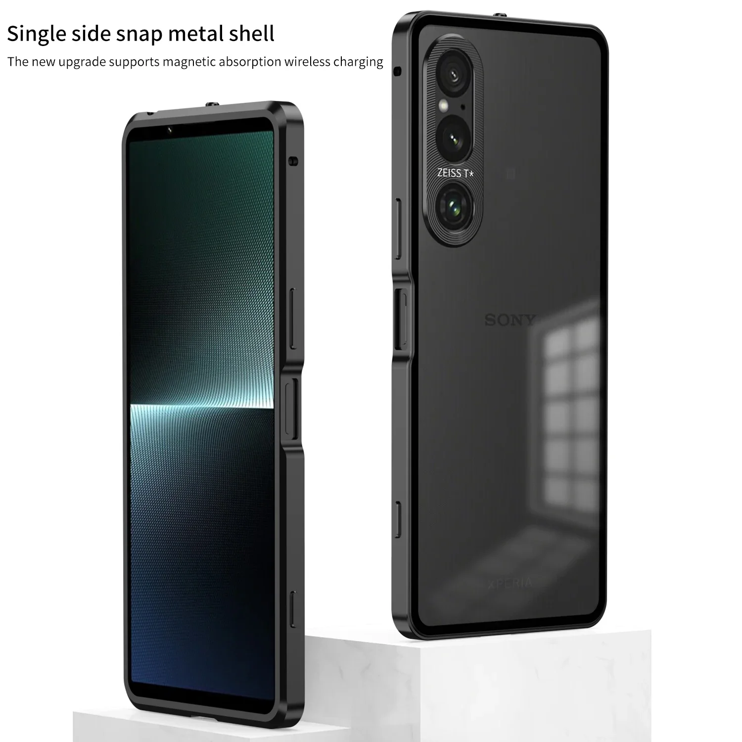 Luxury Metal Aluminum Alloy Phone Case For Xperia 1 Ⅳ Ⅴ Ⅵ WIth Metal Lens protection Frosted PC Backplate Shockproof Cover Funda