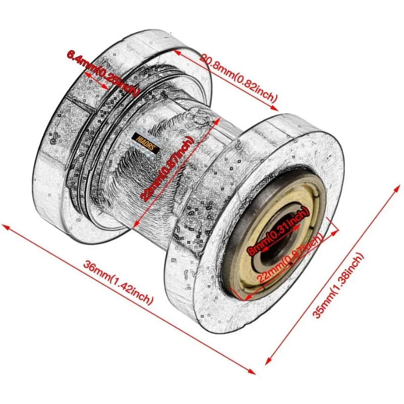 8/10mm Motorcycle Drive Chain Guard Roller Bearing for Enduro Off on Road Bike Cycling ATV Dirt Pit Bike Pulley Slider Motocross