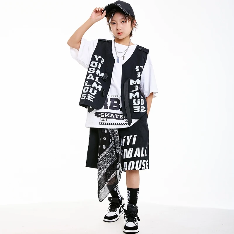Nouveaux vêtements à la mode pour garçons, Costumes de danse de rue Jazz pour enfants, vêtements d'entraînement de danse Hip-Hop, tenue de spectacle DN20433