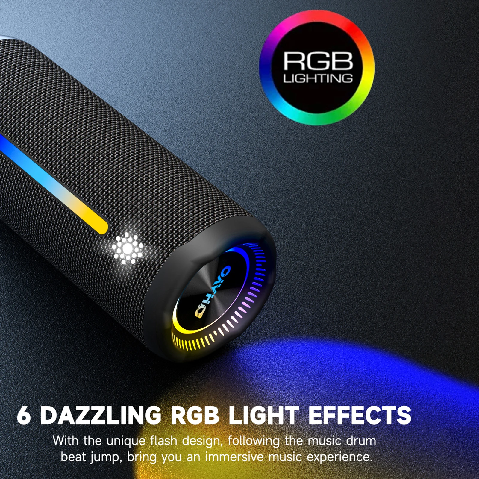 โอไฮโย เอ็กซ์ 10 แม็กซ์ลำโพงบลูทูธแบบพกพา - กันน้ำระดับ IPX7, การจับคู่สเตอริโอไร้สาย, เวลาเล่น 25 ชั่วโมง, เสียงดัง 24 วัตต์, 25 วัตต์