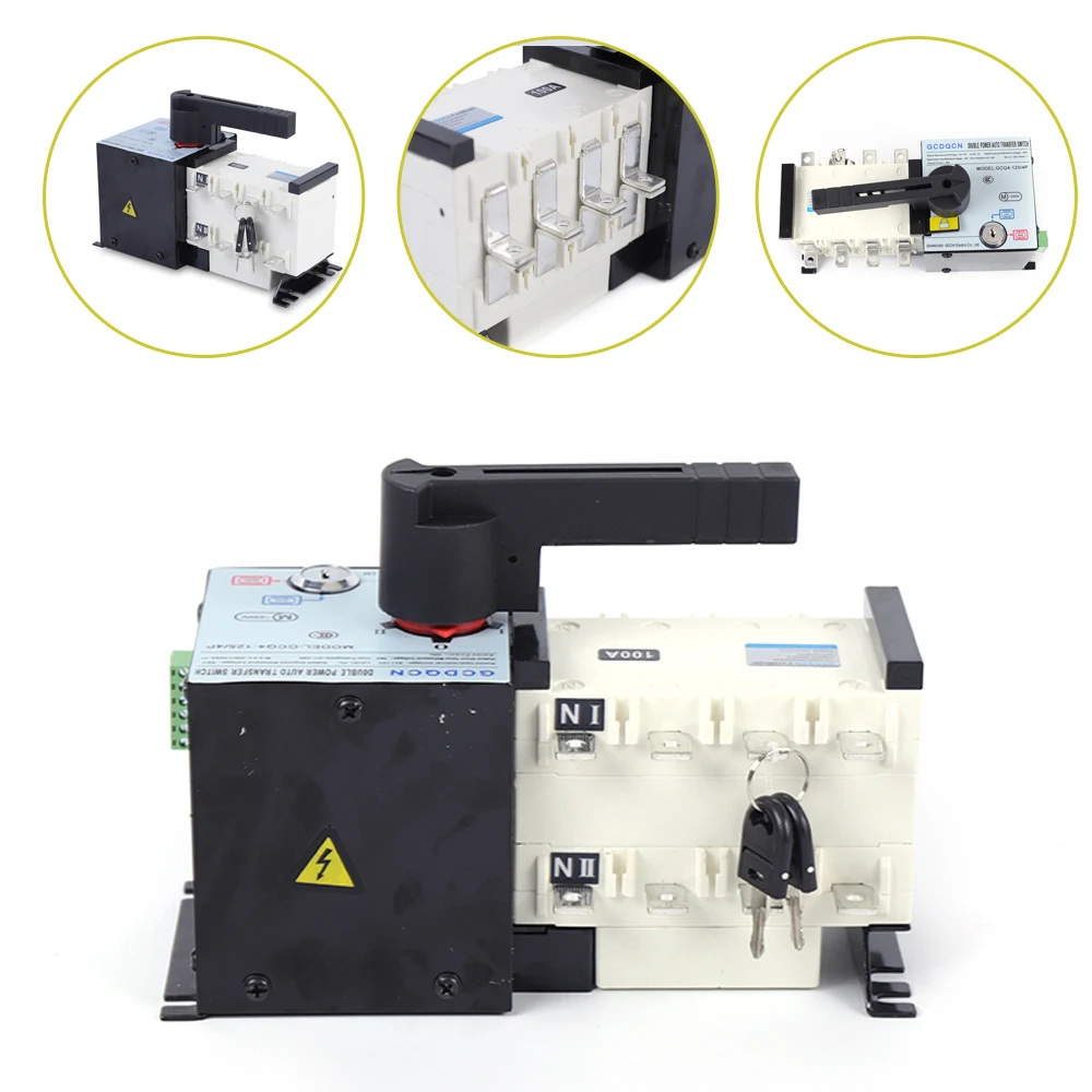 

Isolation Type Dual Power ATS 100A/4P Automatic Changeover Transfer Switch for Generator Changeover Switch