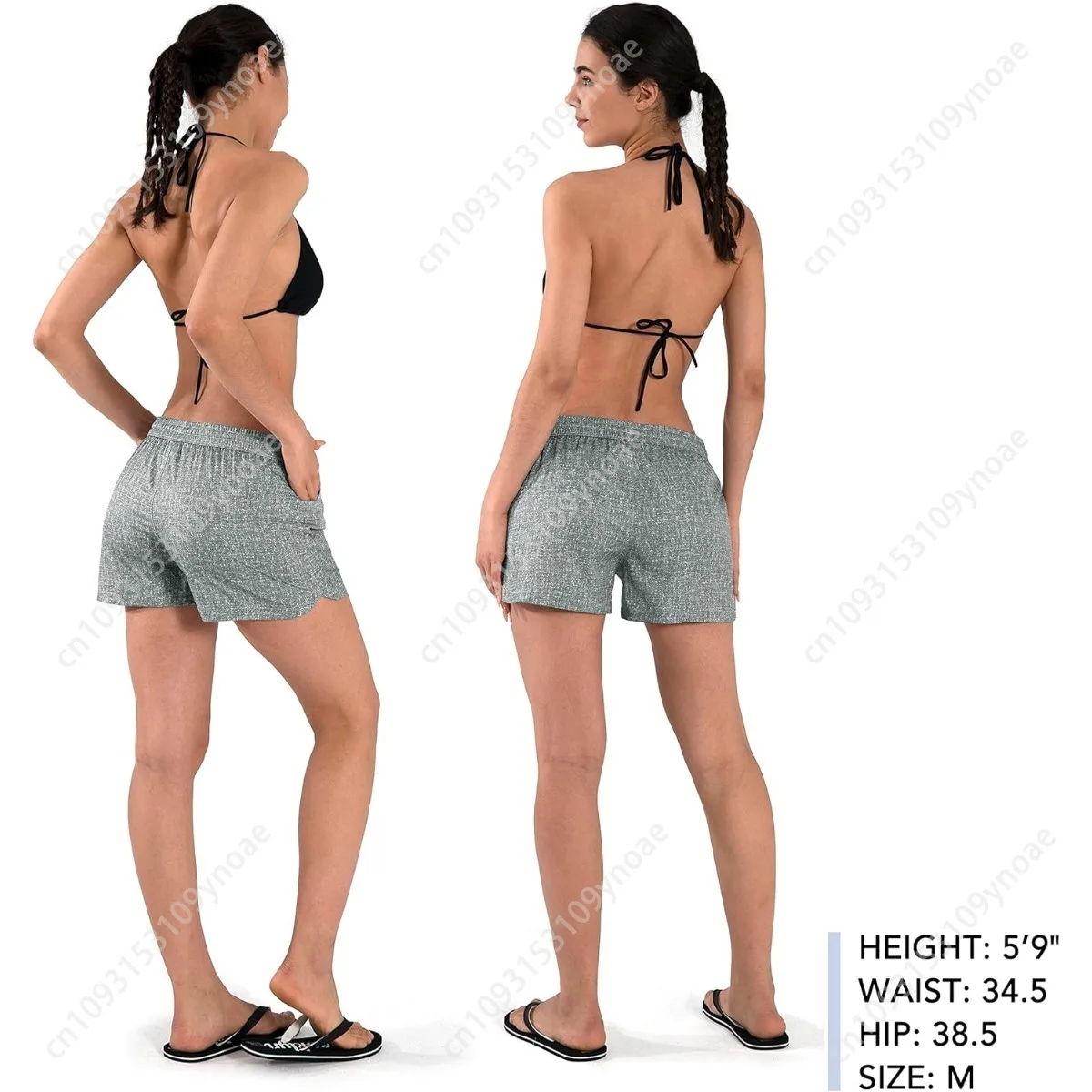 Tropical Flower Print Shorts Casual Women Swim Panties Quick Dry Drawstring Pants Breechcloth Summer Surf Bottoms Sexy Scanties