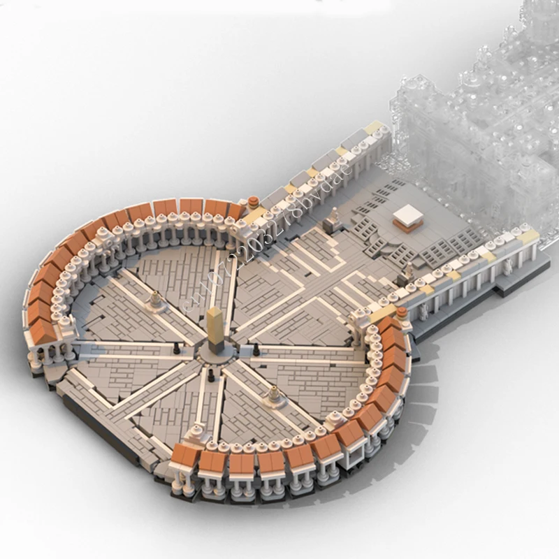 

1475 шт., наборы головоломок Saint Peter's Square 1:800 MOC Streetview, архитектурная сборка, игрушки на Рождество, день рождения, подарки для детей в возрасте