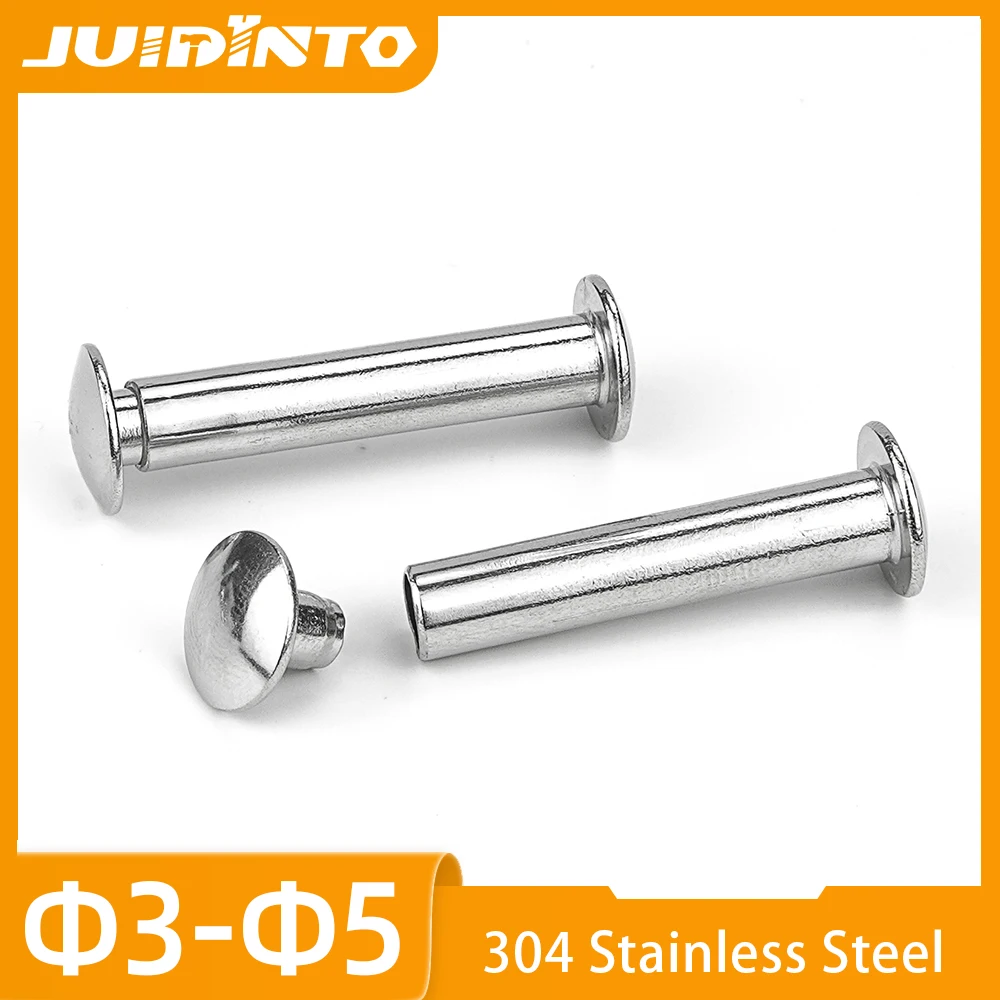 JUIDINTO 3~10pcs Truss Round Head Hollow Shank Rivet Stainless Steel m2 m3 m4 m5 Semi Dome Head Self-plugging Rivet