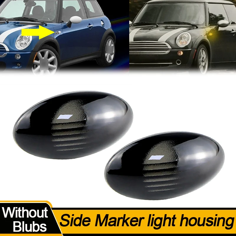 2PCS For Mini Cooper R53 R50 2002 2003 2004 2005 2006 R52 2004-2008 Side Marker Signal Lamp shells without bulbs 63137166014