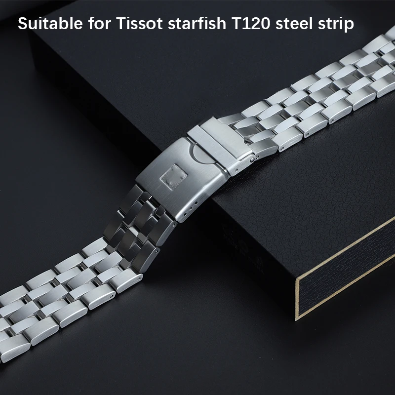 for Tissot 1853 Starfish diving watch with T120407A bracelet accessory T120 steel band steel bracelet 21mm