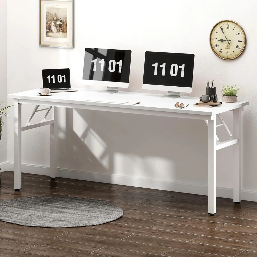 

Computer Desk Office Desk 62 inches Folding Table Computer Table Workstation Multi-function Computer Desks
