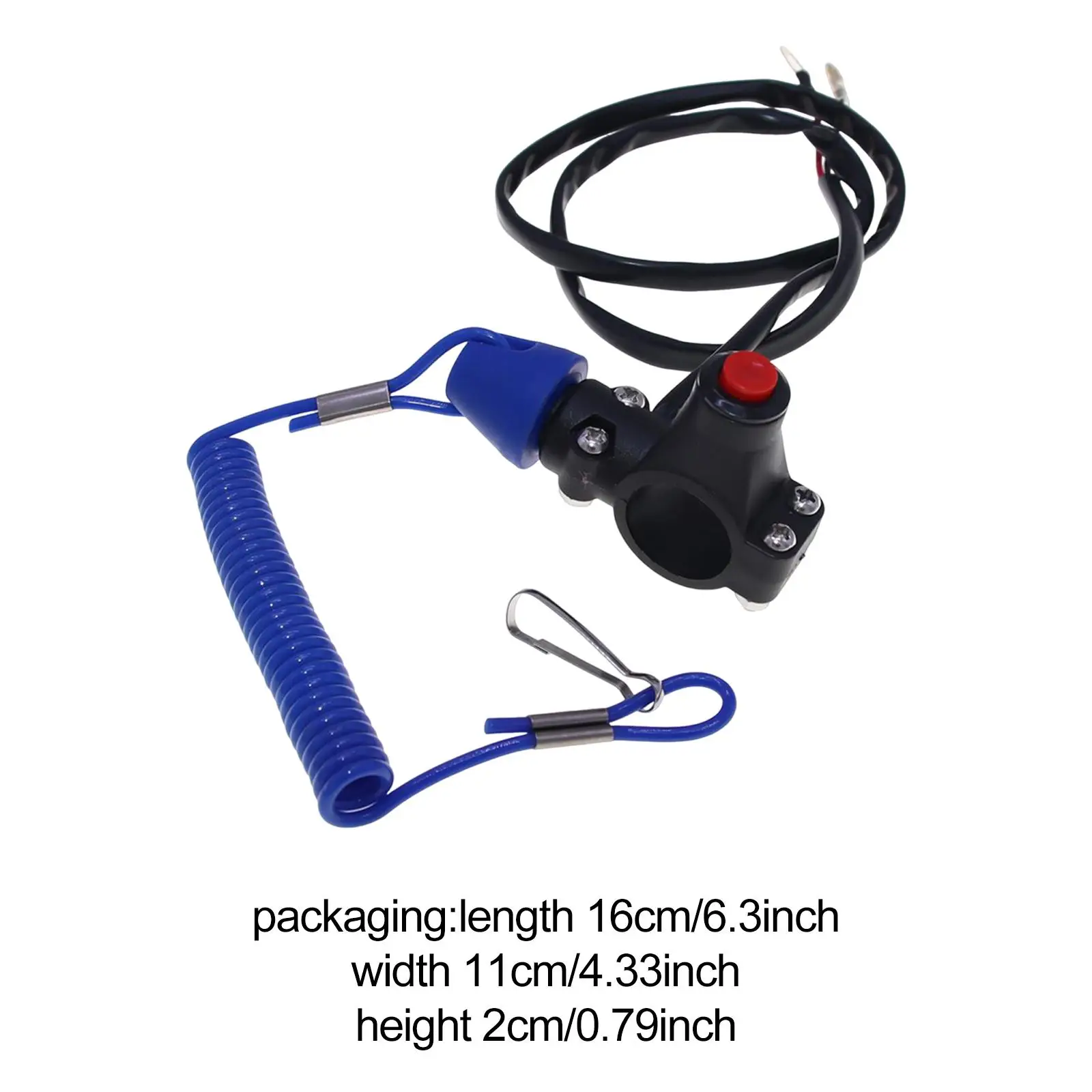 Emergency Stop Switch with Lanyard 70cm Cable Spare Parts Accessory Engine Brake